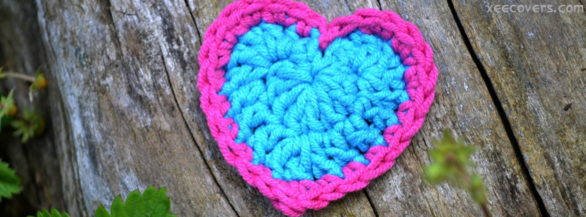 Knitting Heart facebook cover photo hd