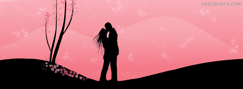 Lovers Kiss facebook cover photo hd