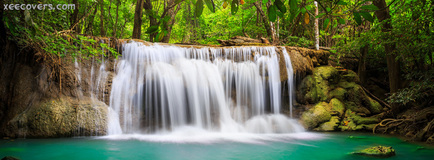 Water Falls Landscape facebook cover photo hd