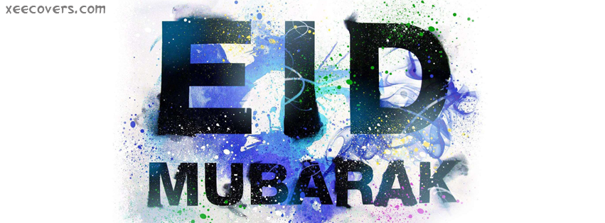Eid Mubarik (Blue design) FB Cover Photo HD