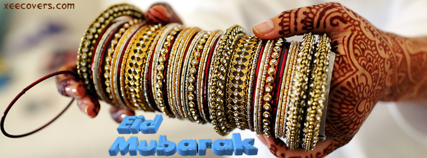 Eid With Mehndi & Bangles facebook cover photo hd