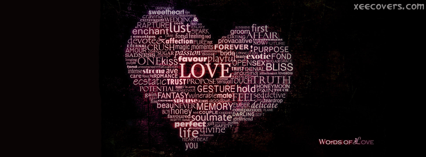 Words Of Love facebook cover photo hd